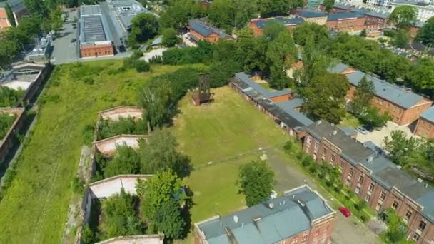 Aerial View Ksiezy Mlyn Lodz Lovely Place High Quality Footage — Stockvideo