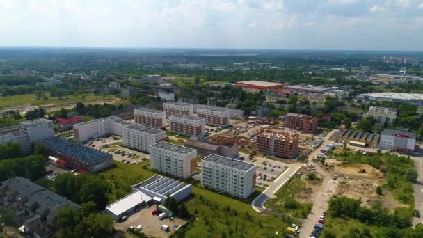 Aerial View New Housing Estate Lodz High Quality Footage — Video