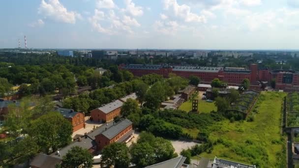 Aerial View Ksiezy Mlyn Lodz Lovely Place High Quality Footage — Vídeos de Stock
