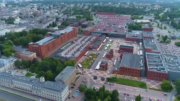 Aerial View Manufaktura Shopping Center Lodz Great Polish Footage High — Video