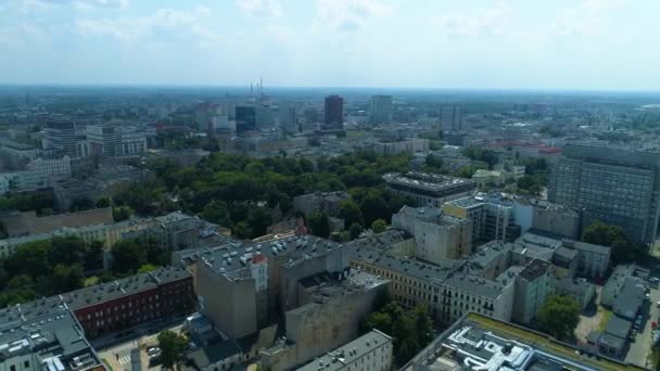 Aerial View Panorama Lodz High Quality Footage — стокове відео
