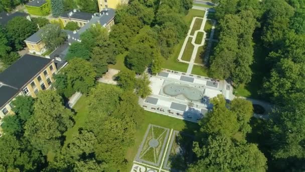 Aerial View Poniatowski Park Lodz High Quality Footage — стоковое видео