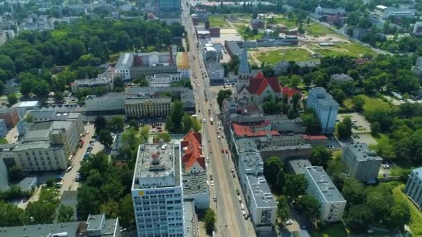 Aerial View Panorama Lodz Beautiful Surroundings High Quality Footage — Vídeos de Stock