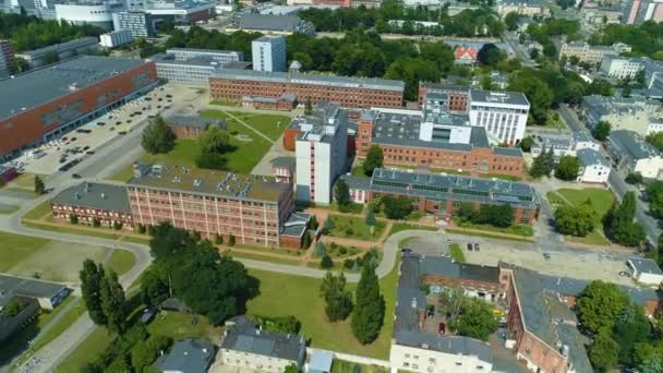 Aerial View Lodz University Technology High Quality Footage — Stockvideo