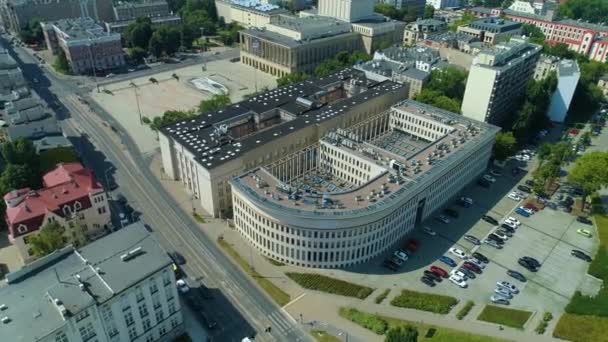 Aerial View Grand Theater Lodz High Quality Footage — Stock Video
