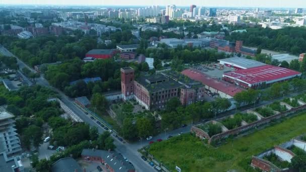 Aerial View Ksiezy Mlyn Lodz Lovely Place High Quality Footage — Vídeos de Stock