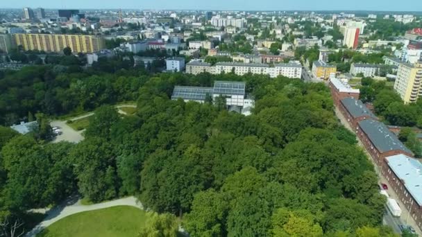 Aerial View Zrodliska Park Lodz Lovely Place High Quality Footage — стоковое видео