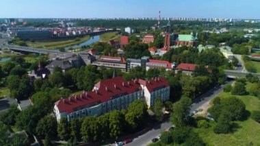 Aerial view of Zagorze in Poznan. High quality 4k footage
