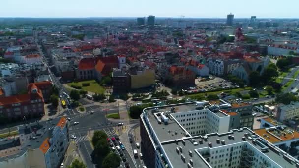 Aerial View Male Garbary Poznan High Quality Footage — 图库视频影像