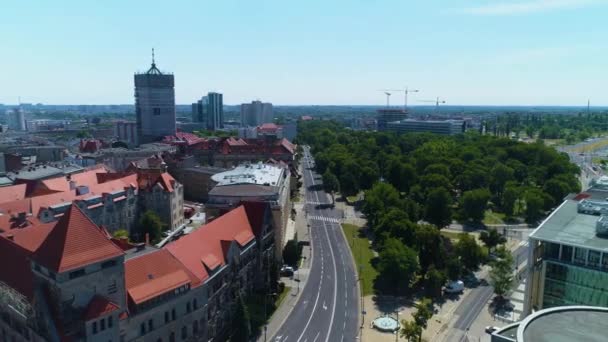 Aerial View Poznan Summer Footage High Quality Footage — Stock videók
