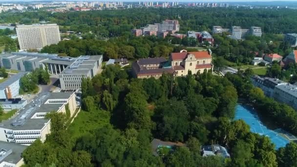 Aerial View Basilica Joseph Poznan High Quality Footage — ストック動画