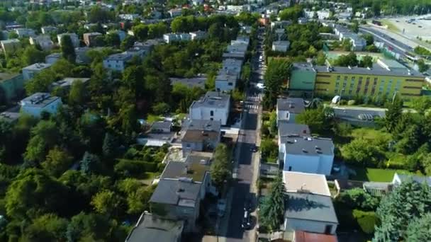 Aerial View Beautiful Grunwald Polnoc Housing Estate Poznan High Quality — Vídeo de Stock