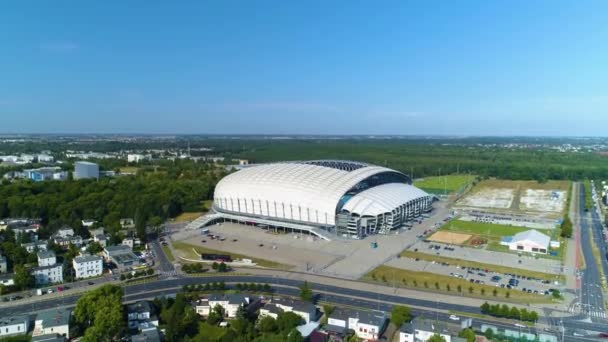 Aerial View Poznan Stadium High Quality Footage — ストック動画