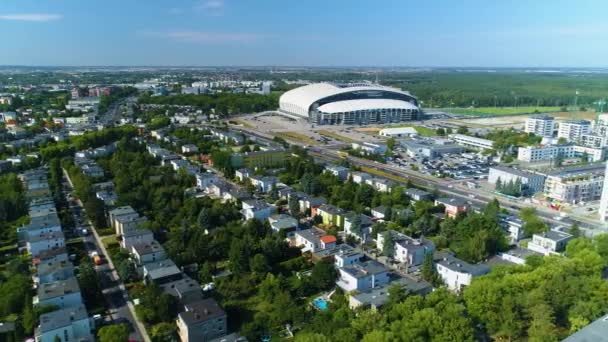 Aerial View Poznan Stadium High Quality Footage — Video
