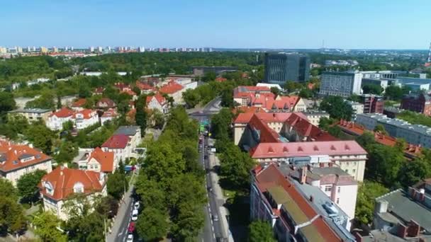 Aerial View Student House University Poznan High Quality Footage — Vídeo de Stock