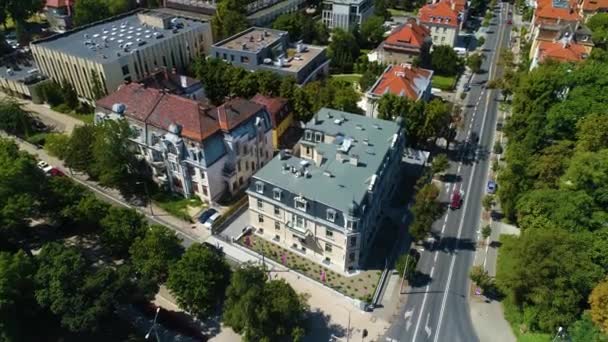 Aerial View Skwer Jakszta Poznan High Quality Footage — Vídeo de Stock