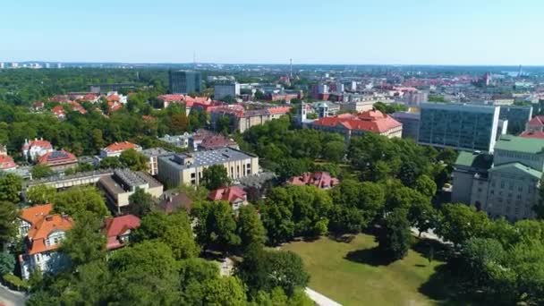 Aerial View Green Landscape Poznan High Quality Footage — Stockvideo
