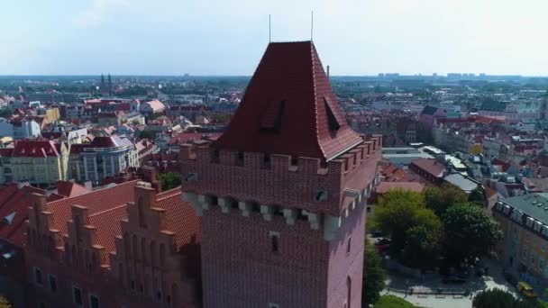 Aerial View Royal Castle Poznan High Quality Footage — Vídeo de Stock