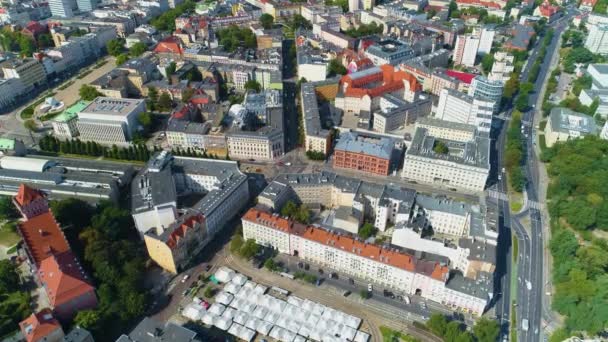 Aerial View Plac Wielkopolski Poznan High Quality Footage — 图库视频影像