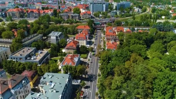 Aerial View Green Landscape Poznan High Quality Footage — Stockvideo