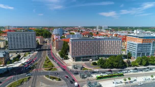 Aerial View Area Next Main Poznan High Quality Footage — Vídeo de stock
