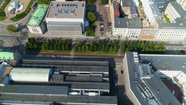 Aerial View Area National Museum Poznan High Quality Footage — Stock videók