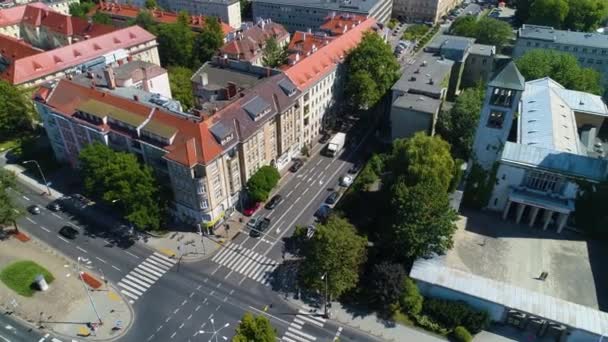 Aerial View Dominican Monastery Poznan High Quality Footage — Stock video