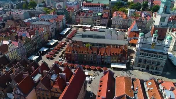 Aerial View Old Town Poznan High Quality Footage — Vídeo de stock