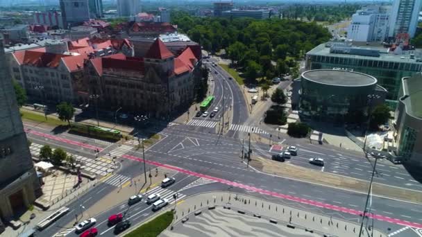Aerial View Area Surrounding Martins Poznan High Quality Footage — Stock Video