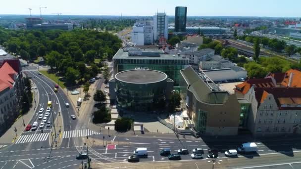 Aerial View Aula Nova Poznan High Quality Footage — ストック動画