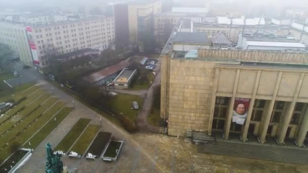 Aerial View National Museum Cracov Unique Footage High Quality Footage — Vídeo de stock