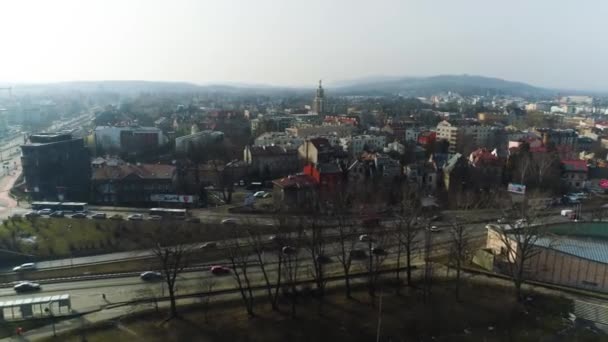 Aerial View Cracov Beautiful Poland High Quality Footage — Stockvideo