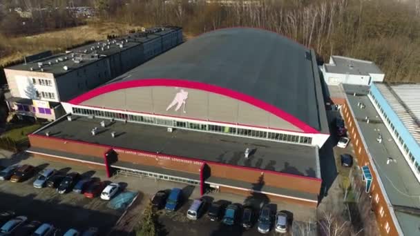 Jantor Hockey Center Katowice Aerial View High Quality Footage — Video