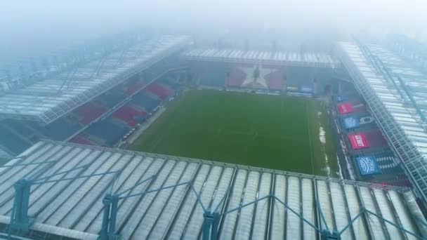 Aerial View Henryk Reyman City Stadium Cracow Majestic Footage High — Wideo stockowe