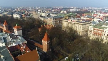 Aerial View On Cracow, Beautiful Polish Footage. High quality 4k footage