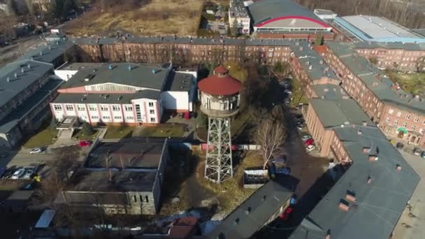 Old Historic Housing Estate Nikiszowiec Katowice Aerial View High Quality — Video Stock