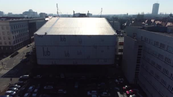 空中ビューからカトヴィツェのSilesian Sejmの広場 高品質4K映像 — ストック動画