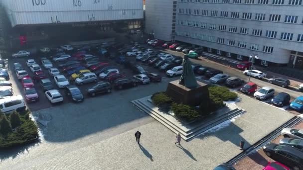 空中ビューからカトヴィツェのSilesian Sejmの広場 高品質4K映像 — ストック動画