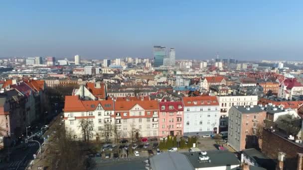 Panorama Katowice Aerial View High Quality Footage — Vídeo de Stock