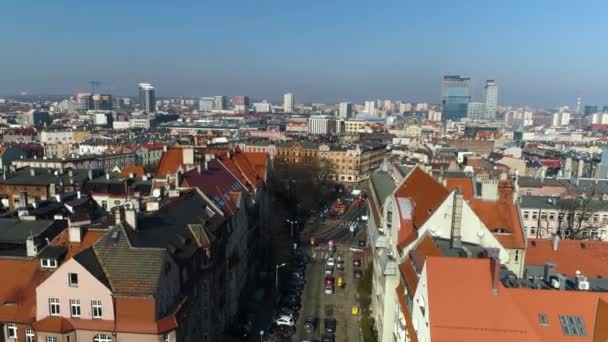 Panorama Katowice Aerial View High Quality Footage — Stock video