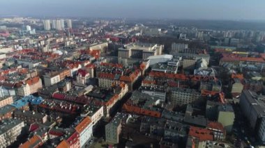 Panorama Of Katowice From The Aerial View. High quality 4k footage