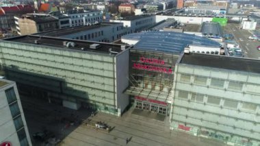 Krakov 'un galerisinde hava manzarası, güzel bir Polonya görüntüsü. Yüksek kalite 4k görüntü