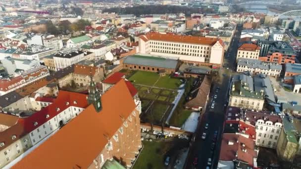 Aerial View Corpus Christi Basilica Cracov High Quality Footage — Wideo stockowe
