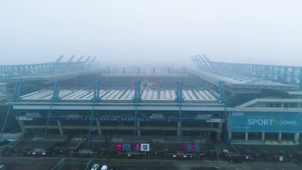 Aerial View Henryk Reyman City Stadium Cracow Majestic Footage High — Vídeo de stock