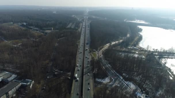Dolina Trzech Stawow Katowice Aerial View High Quality Footage — Stockvideo