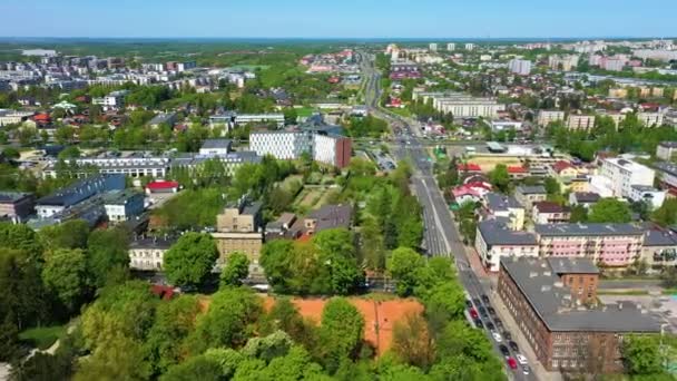 Aerial View Beautiful Czestochowa Poland High Quality Footage — Video