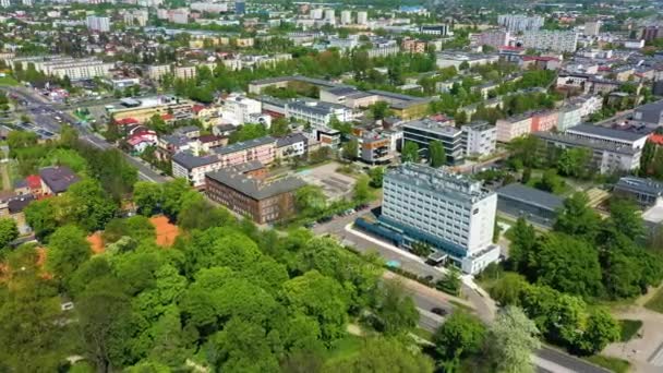 Aerial View Beautiful Czestochowa High Quality Footage — Stock Video