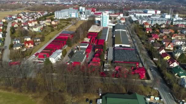 Прекрасний Знімок Пивоварного Заводу Zywiec Air View Високоякісні Кадри — стокове відео