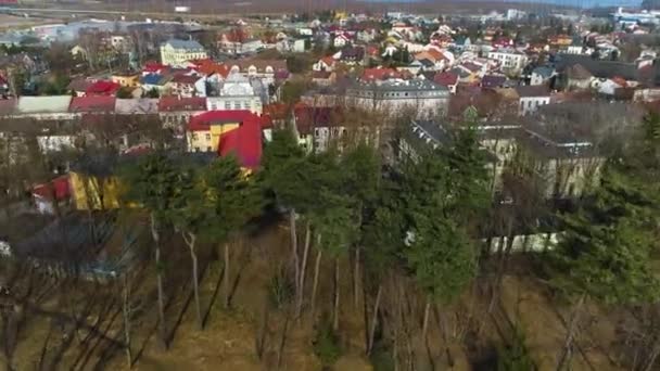 Hyperlapse Panorama Von Zywiec Luftaufnahme Hochwertiges Filmmaterial — Stockvideo