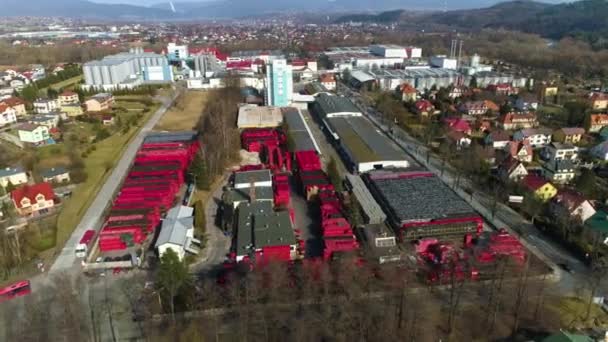 Beautiful Shot Zywiec Brewery Aerial View High Quality Footage — Stockvideo